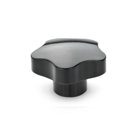Otto Ganter Star Knob Duroplast Bush Stainless Steel, GN 5337.5